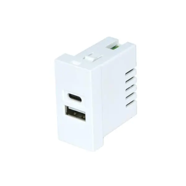 Twin Port TypeA+C Usb Şarj Priz Modülü